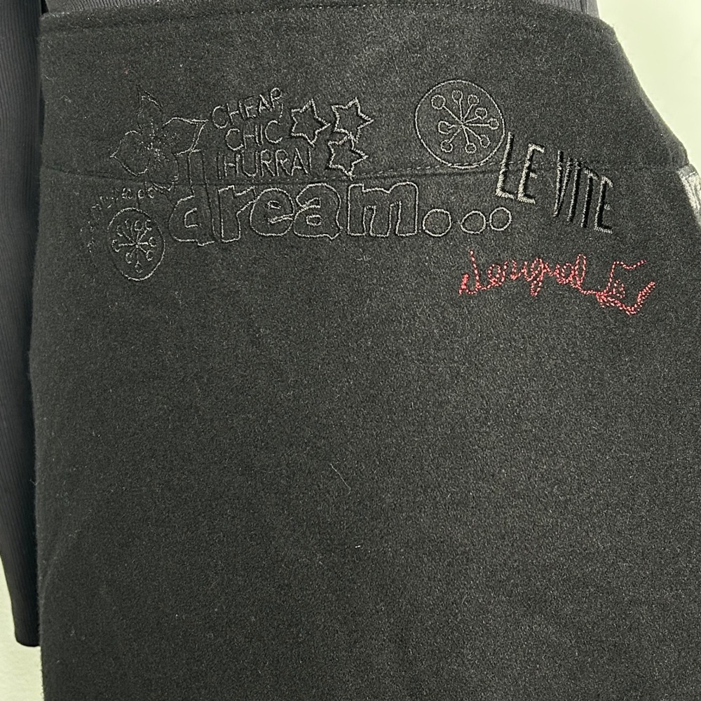 Desigual Patchwork Wool Blend Button Front Mini S… - image 7